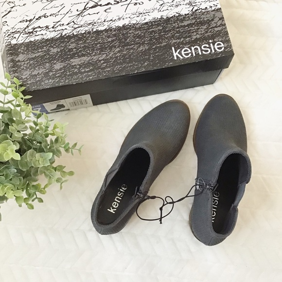 Kensie Gerona Suede Stacked Heel Bootie - Picture 5 of 6